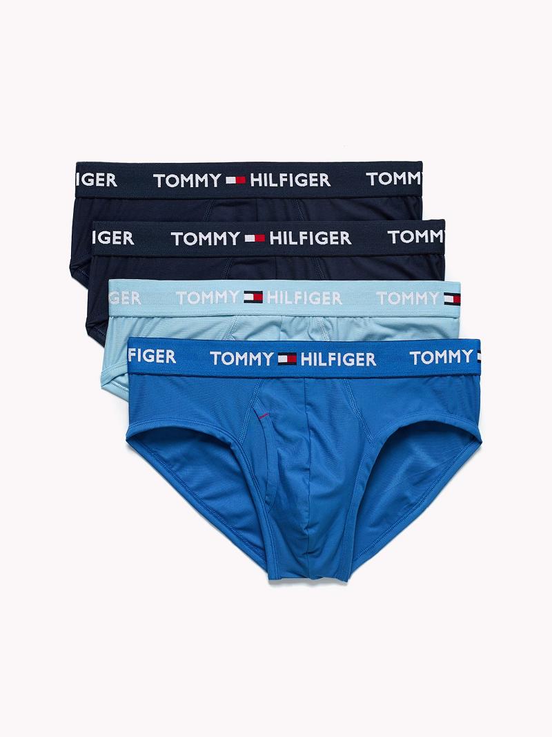 Férfi Tommy Hilfiger Everyday microfiber brief 4pk Briefs Sötétkék | HU 1333UZG